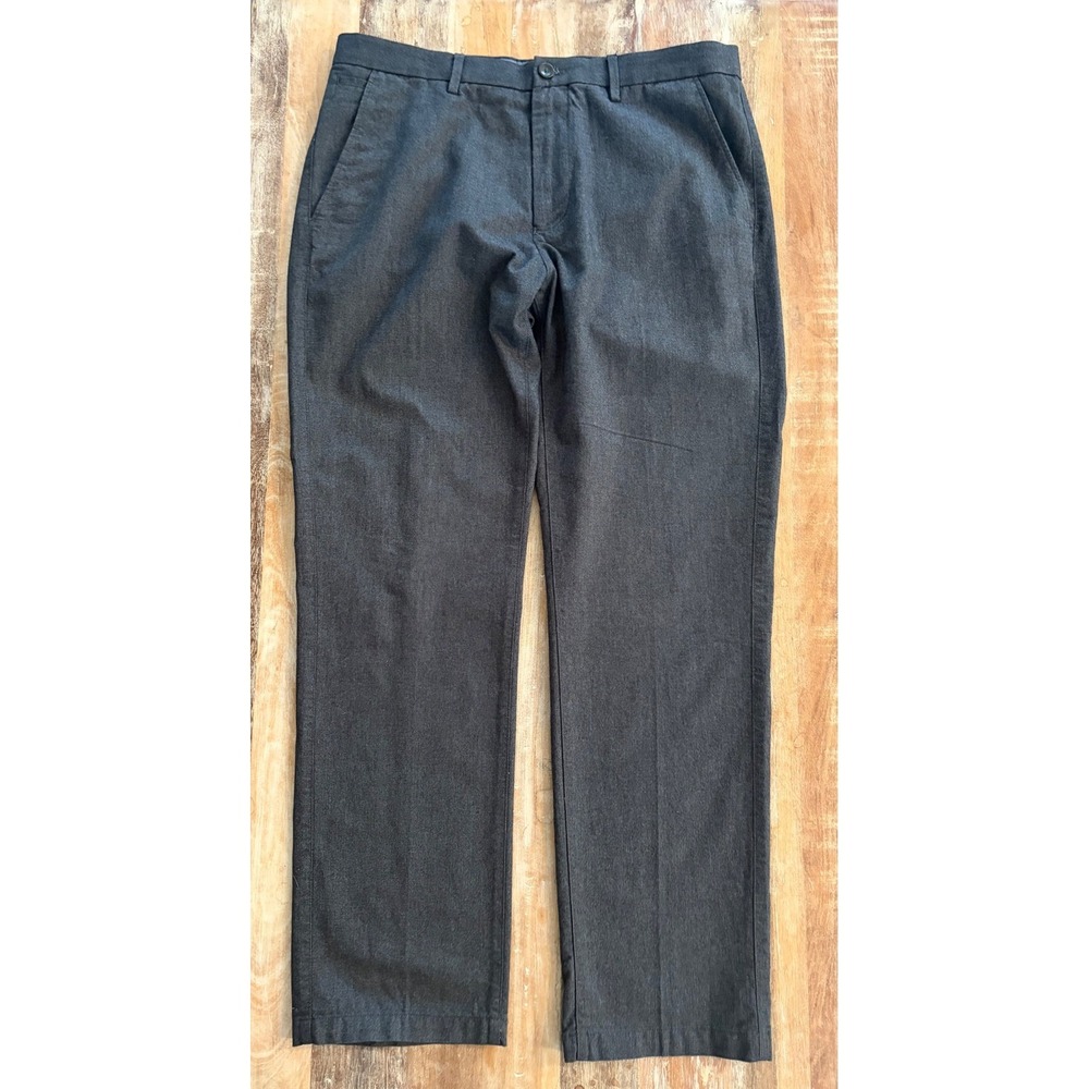 Banana Republic Kentfield Pant Mens 35x32 Charcoal Grey Cotton Dress Trousers